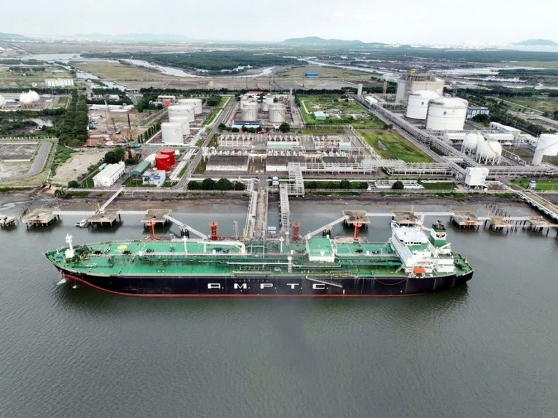 Hệ thống kho cảng LNG, LPG Thị Vải thuộc PV GAS, đơn vị thành viên của Petrovietnam. Ảnh: Petrovietnam