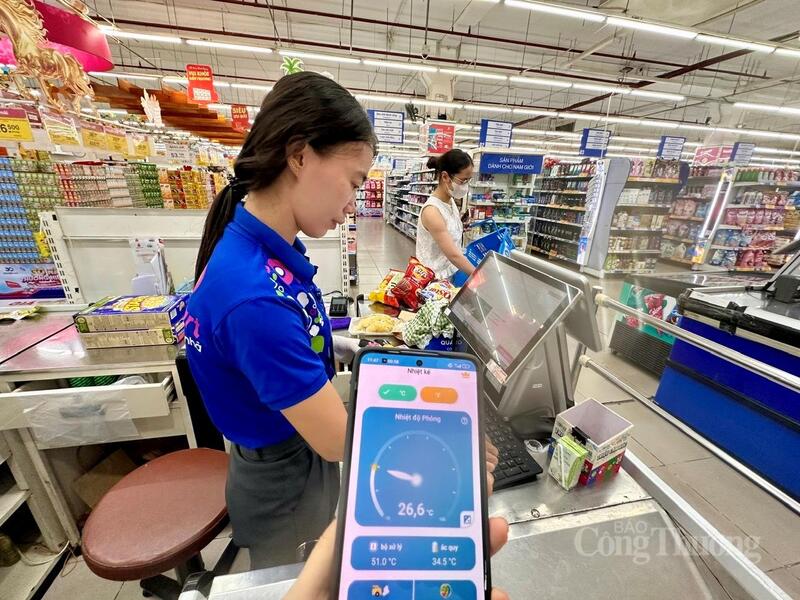 Tại siêu thị Co.opmart nhiệt độ phóng viên Báo Công Thương ghi nhận hơn 26 độ C.