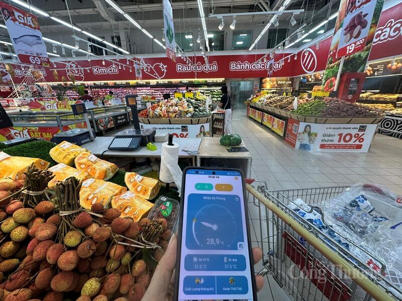Siêu thị Go! cũng ghi nhận điều hòa ở mức tiết kiệm điện, góp phần giảm phụ tải hệ thống điện trong mùa hè.