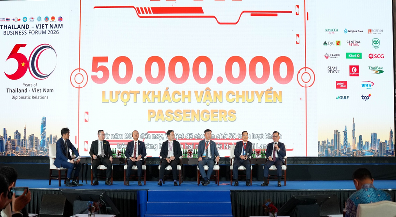 Tại Diễn đàn doanh nghiệp ở Bangkok, Phó Chủ tịch thứ nhất Vietjet Đinh Việt Phương cam kết tiếp tục kế hoạch phát triển tại Thái Lan, khu vực và thế giới