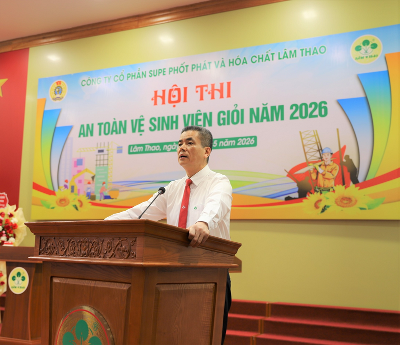 Đồng chí Phạm Thanh Tùng, Tổng Giám đốc Công ty - Phát biểu tại hội thi.