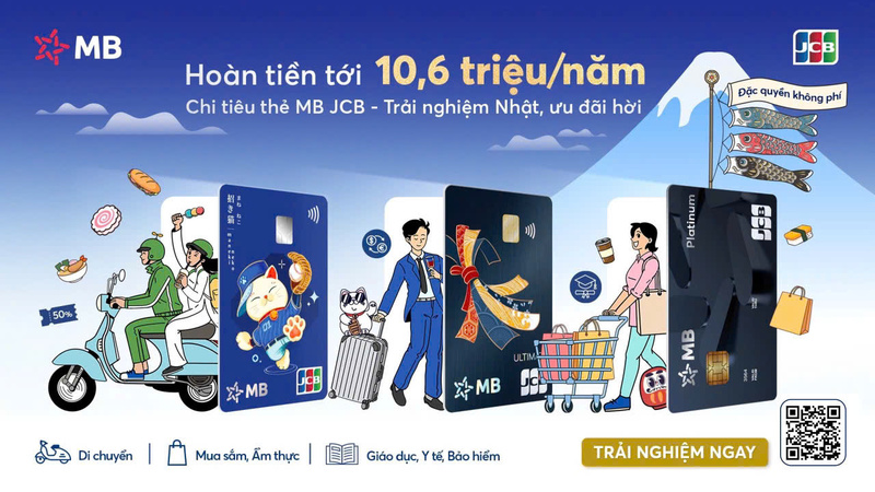 Kh&aacute;ch h&agrave;ng được tận hưởng nhiều ưu đ&atilde;i với thẻ MB JCB