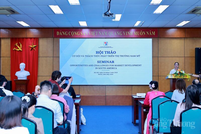 Bà Nguyễn Thị Thu Thủy nhận định Nam Mỹ vẫn là khu vực còn nhiều dư địa để doanh nghiệp Việt Nam mở rộng thị trường xuất khẩu. Ảnh: Quỳnh Trang.