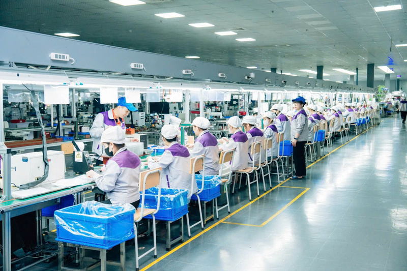 Xuất khẩu linh kiện điện tử tiếp tục tăng mạnh, chiếm hơn 55% tổng kim ngạch xuất khẩu. Ảnh: Mai Liễu
