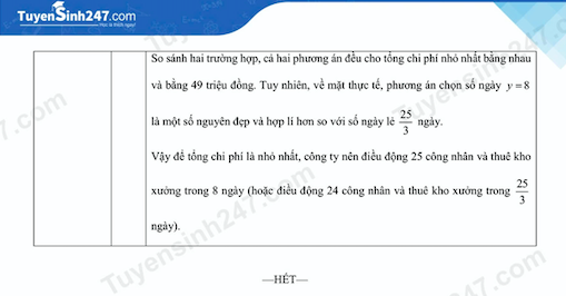 Gợi ý đáp án môn Toán thi vào lớp 10 Hà Nội năm 2026 - 12