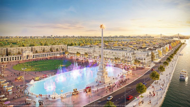 Royal Boulevard là tuyến phố thương mại trung tâm của Vinhomes Royal Island