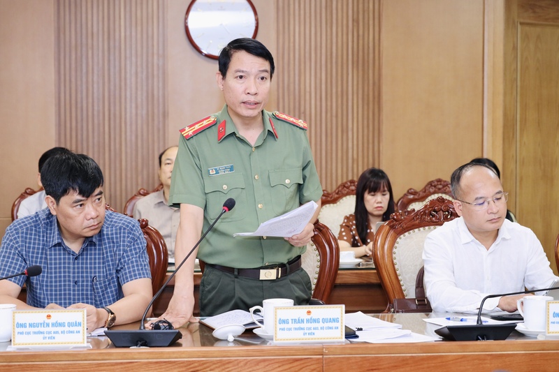 Ông Vũ Mạnh Tuân cho biết, Bộ Công an huy động tối đa lực lượng bảo đảm an toàn cho kỳ thi. Ảnh: Bộ Giáo dục và Đào tạo