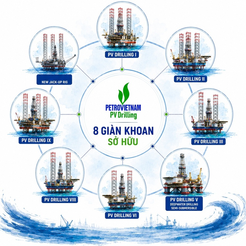 PV DRILLING X (tên dự kiến) góp phần gia tăng đội ngũ giàn khoan biển hiện đại của PV Drilling lên 8 giàn khoan. Ảnh: Petrovietnam