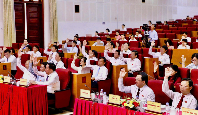Kỳ họp chuyên đề HĐND tỉnh Lai Châu xem xét, thảo luận và thống nhất thông qua 10 nghị quyết quan trọng. Ảnh: CTV