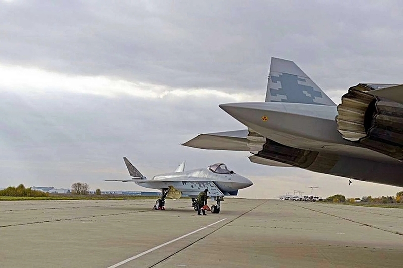 Nguyên mẫu máy bay Su-75 Checkmate. Ảnh: TASS