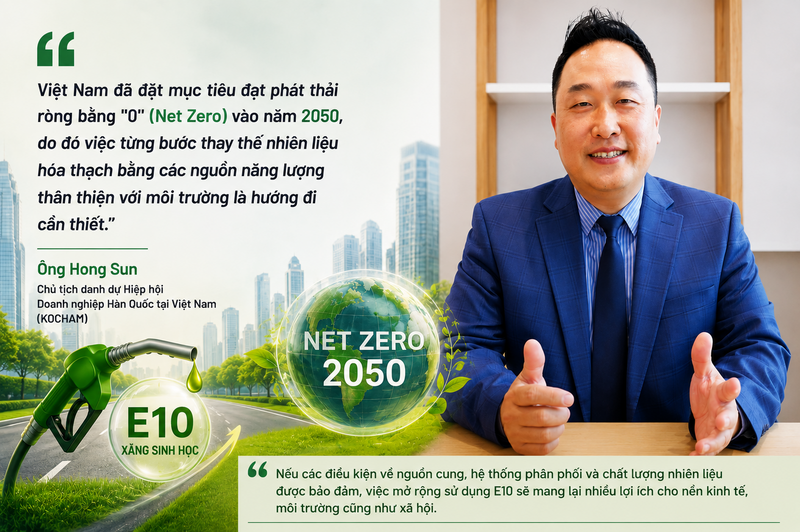 Chủ tịch danh dự KOCHAM: Xăng E10 giúp Việt Nam tiến gần mục tiêu Net Zero - 1