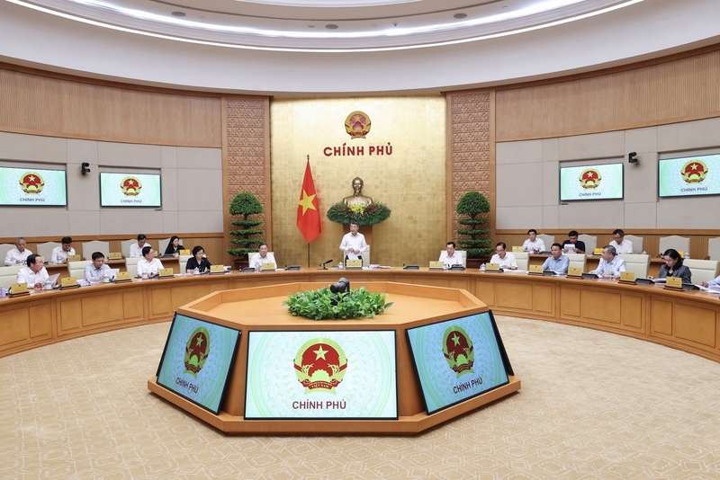 Đồng chí Lê Minh Hưng, Ủy viên Bộ Chính trị, Bí thư Đảng ủy Chính phủ, Thủ tướng Chính phủ chủ trì phiên họp Chính phủ thường kỳ tháng 5 năm 2026 - Ảnh: VGP/Nhật Bắc