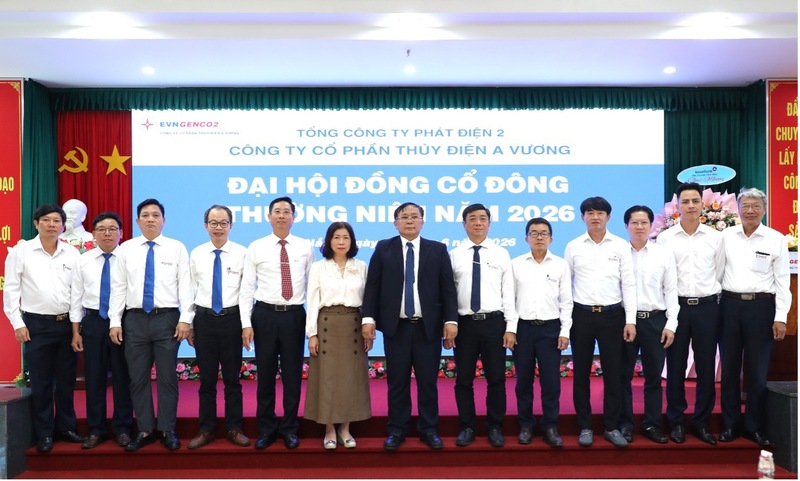 Đại hội đồng cổ đông thường niên năm 2026 Công ty Cổ phần Thủy điện A Vương thành công tốt đẹp. Ảnh: Bình An