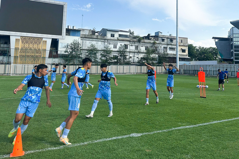 Đội tuyển bóng đá U19 Việt Nam đang tích cực rèn luyện. Ảnh: VFF