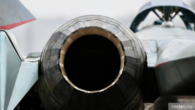 Động cơ phản lực “sản phẩm 177”  trang bị trên máy bay Su-57 Felon. Ảnh: Rostec