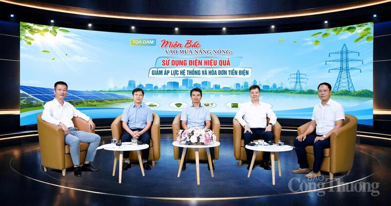 Tọa đàm "Miền Bắc vào mùa nắng nóng: Sử dụng điện hiệu quả, giảm áp lực hệ thống và hóa đơn tiền điện" do Báo Công Thương tổ chức vào sáng 4/6.         Ảnh: Quốc Chuyển