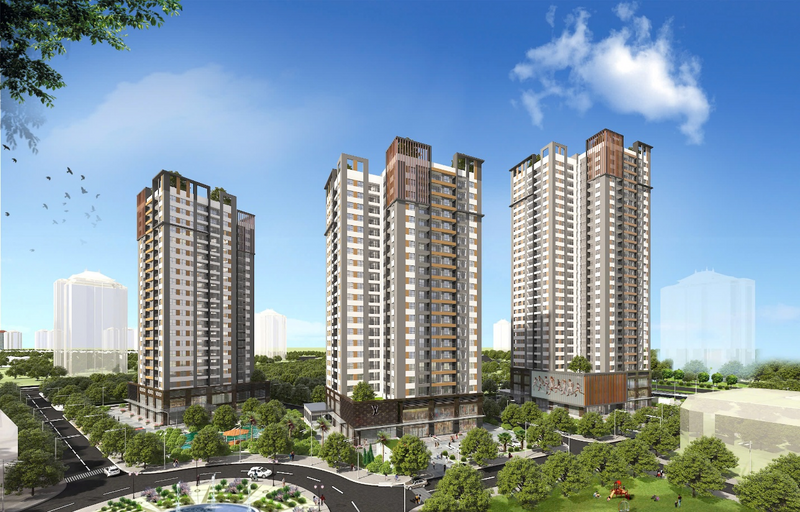 Dự án xây dựng nhà ở cho lực lượng vũ trang Công an nhân dân tại ô đất IA25, Khu đô thị Nam Thăng Long. Ảnh: UDIC