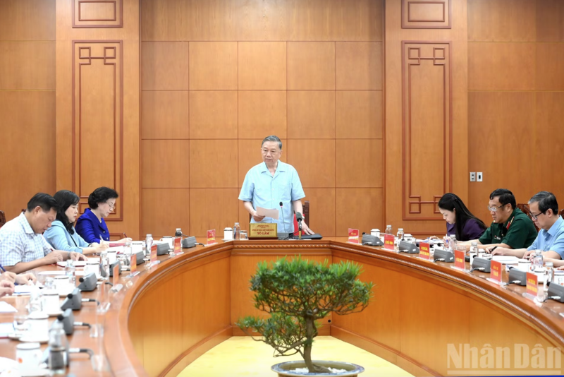 Tổng Bí thư, Chủ tịch nước Tô Lâm chủ trì cuộc làm việc với Đảng ủy Bộ Y tế về công tác y học cổ truyền Việt Nam