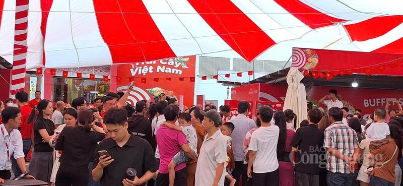 Đông đảo người dân tham quan, mua sắm và tham gia các hoạt động trải nghiệm tại Tuần lễ trái cây Việt Nam 2026.