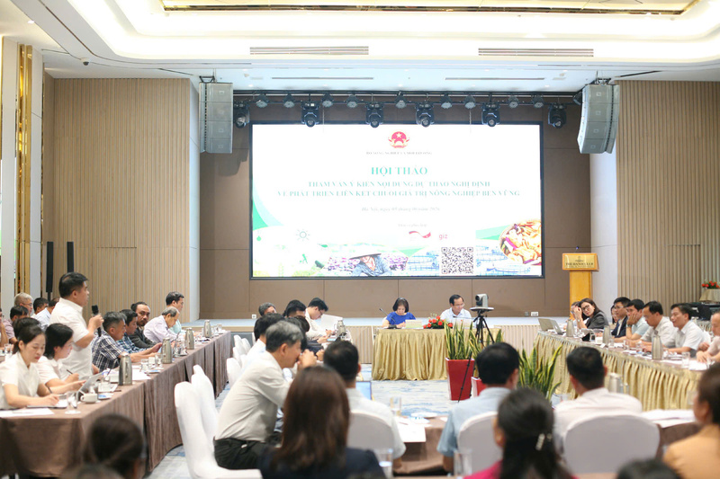 Hội thảo tham vấn ý kiến nội dung dự thảo Nghị định về phát triển liên kết chuỗi giá trị nông nghiệp bền vững