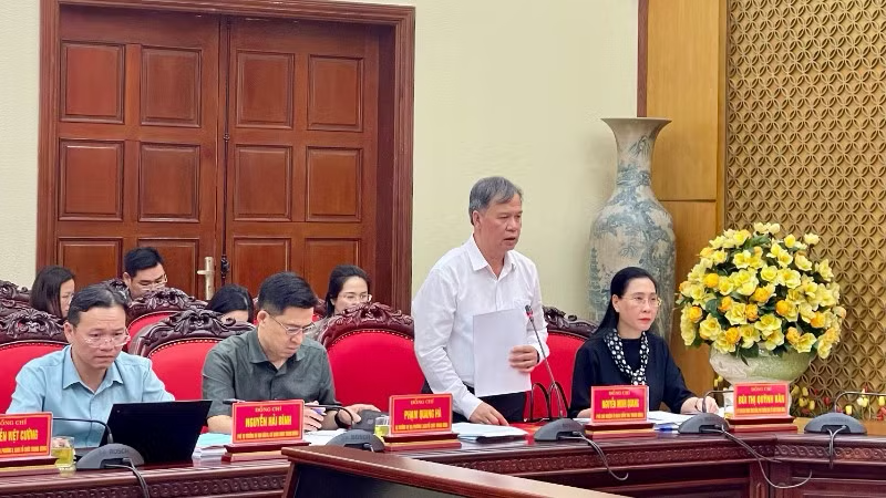 Đại diện Đoàn kiểm tra, giám sát số 18 phát biểu tại hội nghị.