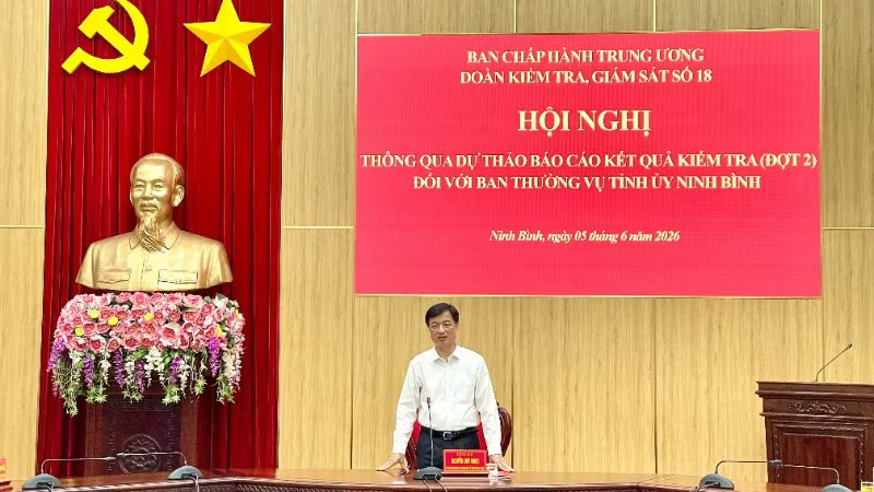 Đồng chí Nguyễn Duy Ngọc, Ủy viên Bộ Chính trị, Bí thư Trung ương Đảng, Trưởng ban Tổ chức Trung ương phát biểu tại hội nghị.