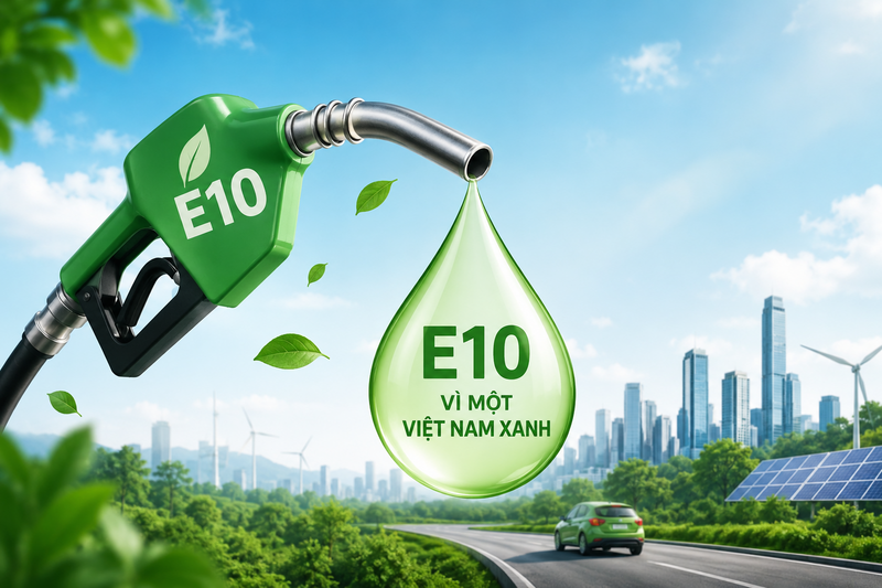 Việt Nam sử dụng xăng E10 từ ngày 1/6 sẽ mang lại lợi ích cho nền kinh tế, môi trường cũng như xã hội. Ảnh minh hoạ