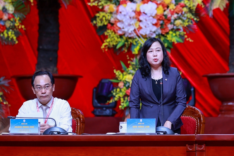 Bộ trưởng Bộ Y tế Đào Hồng Lan phát biểu - Ảnh: VGP/Nhật Bắc