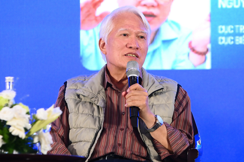 PGS.TS Nguyễn Chu Hồi, Phó Chủ tịch Hội Thủy sản Việt Nam chia sẻ tại sự kiện. Ảnh: Tùng Đinh