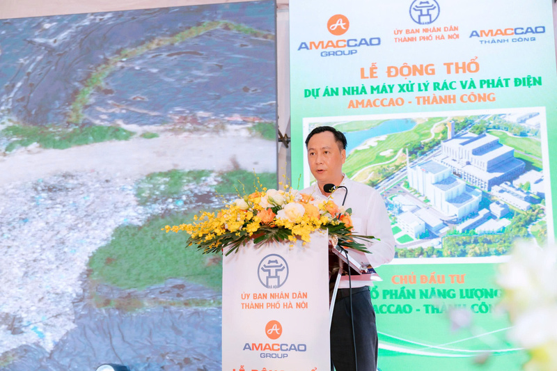 Ông Phạm Trung Kiên cho biết sẽ phấn đấu rút ngắn tiến độ triển khai ít nhất 6-12 tháng, sớm đưa nhà máy vận hành vào quý IV/2027. Ảnh: Linh Nguyễn