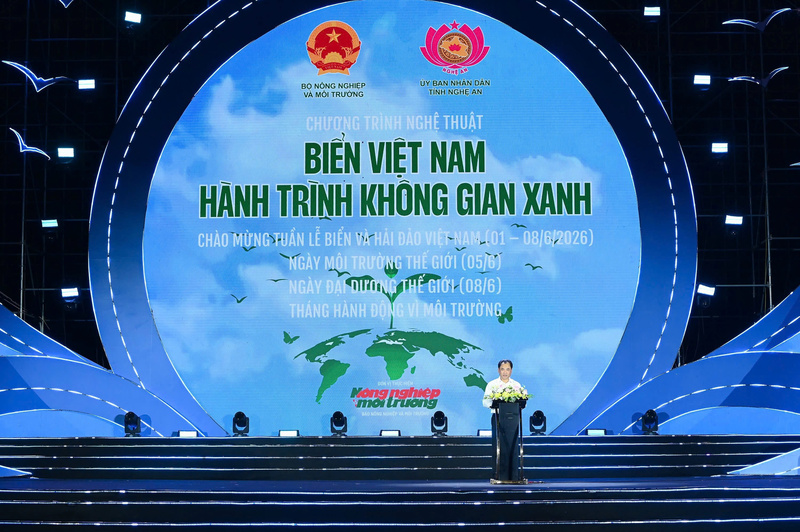 Bộ trưởng Bộ Nông nghiệp và Môi trường Trịnh Việt Hùng phát biểu tại sự kiện. Ảnh: Tùng Đinh