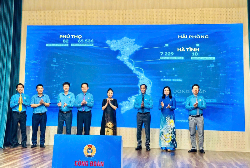Công đoàn Công Thương Việt Nam hưởng ứng Lễ phát động phong trào thi đua “Lao động giỏi, năng suất cao, thu nhập tốt” giai đoạn 2026-2031. Ảnh: Thùy Linh