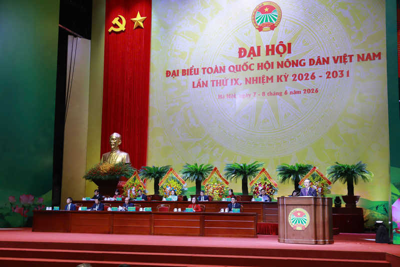 Khai mạc trọng thể Đại hội đại biểu toàn quốc Hội Nông dân Việt Nam lần thứ IX. Ảnh: Ban tổ chức