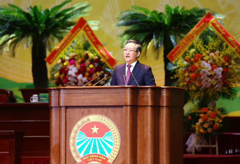 Ông Lương Quốc Đoàn tái đắc cử Chủ tịch Hội Nông dân Việt Nam khóa IX. Ảnh: Ban tổ chức