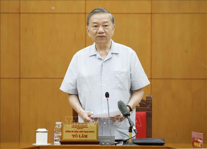 Tổng Bí thư, Chủ tịch nước Tô Lâm phát biểu chỉ đạo. Ảnh: Thống Nhất/TTXVN