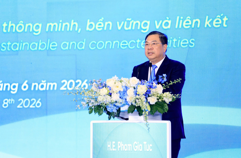Ủy viên Bộ Chính trị, Phó Thủ tướng Thường trực Chính phủ Phạm Gia Túc phát biểu tại hội nghị. Ảnh: HN