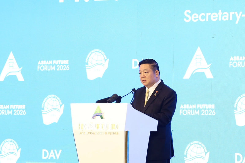 Tổng Thư ký ASEAN Kao Kim Hourn đánh giá Diễn đàn Tương lai ASEAN là một sáng kiến quan trọng của Việt Nam. Ảnh: Lê Vân