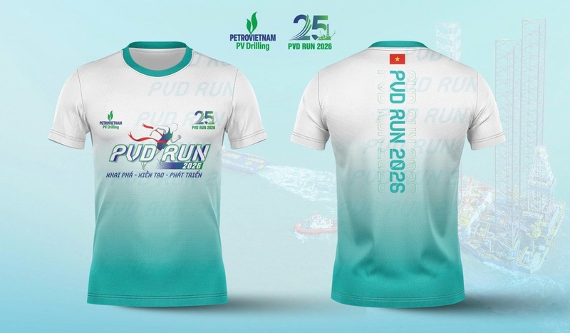 Áo thi đấu PVD RUN 2026. Ảnh: PV Drilling