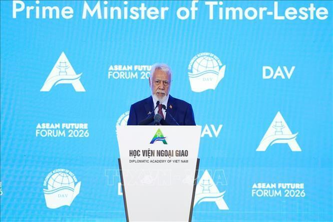 Thủ tướng Timor-Leste Kay Rala Xanana Gusmão phát biểu tại Phiên khai mạc Diễn đàn Tương lai ASEAN lần thứ ba. Ảnh: Dương Giang/TTXVN