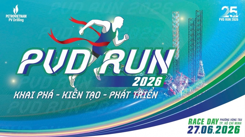 Giải PVD RUN 2026 với thông điệp “Khai phá - Kiến tạo - Phát triển” sẽ diễn ra sáng ngày 27/6 tại phường Vũng Tàu. Ảnh: PV Drilling