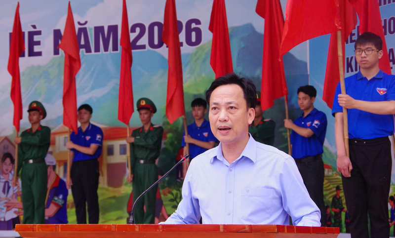 Đồng chí Lại Xuân Lâm, Phó Bí thư Đảng ủy Chính phủ phát biểu tại lễ phát động. Ảnh: NT.