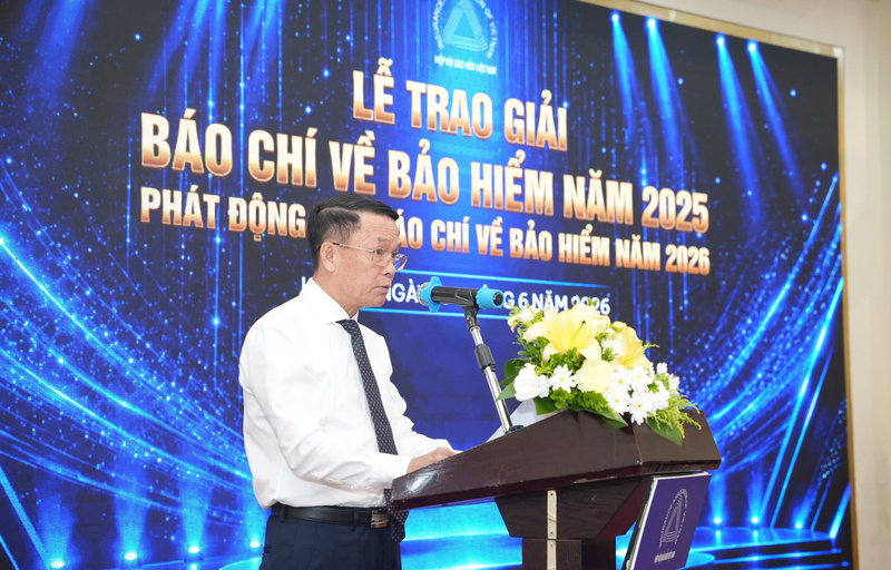 Nhà báo Nguyễn Đức Lợi, Phó Chủ tịch Thường trực Hội Nhà báo Việt Nam, Trưởng Ban Giám khảo Giải Báo chí về Bảo hiểm năm 2025. Ảnh: Ban tổ chức