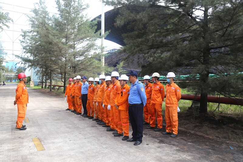 Các đơn vị họp đánh giá, rút kinh nghiệm sau buổi diễn tập.
