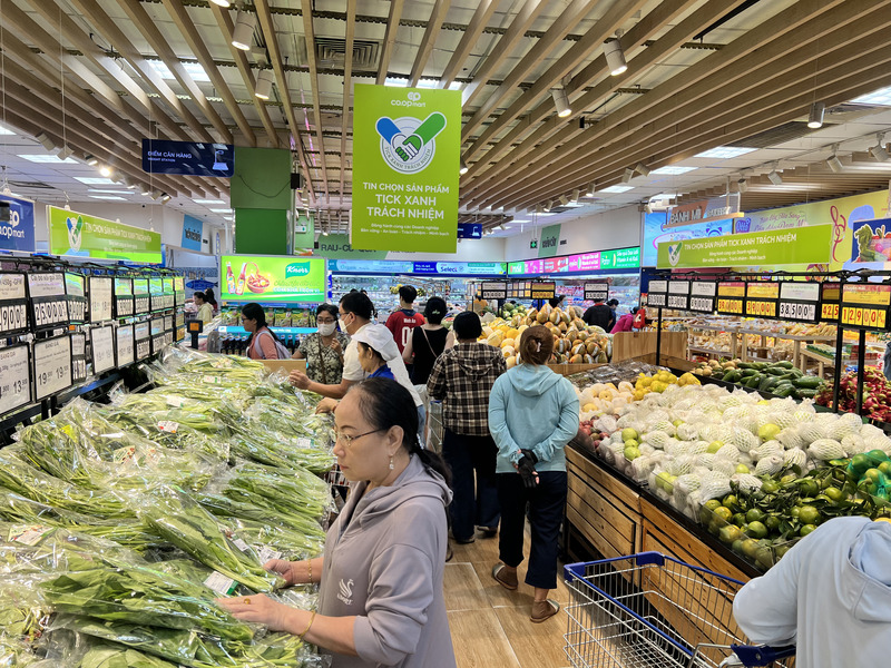 Rau, củ, quả là một trong những nhóm hàng được ưu đãi sâu trong chương trình khuyến khích tiêu dùng bền vững của Saigon Co.op.