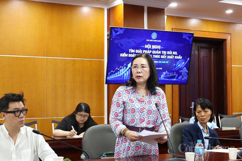 Bà Đỗ Thị Thúy Hương, Phó Chủ tịch kiêm Tổng Thư ký Hiệp hội Doanh nghiệp Điện tử Việt Nam chia sẻ tại hội nghị.