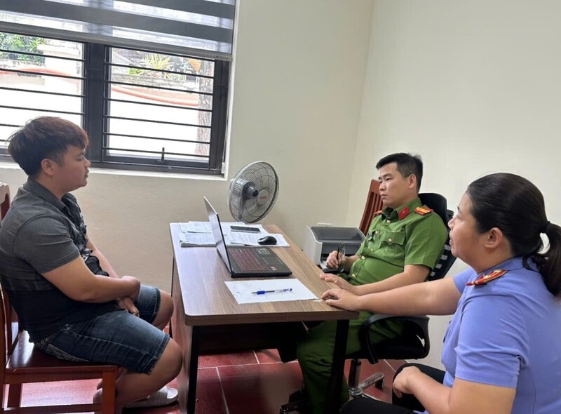 Công an phường Hạc Thành đang tiến hành điều tra làm rõ toàn bộ hành vi vi phạm của Lê Duy Lâm. Ảnh: Trung Hưng