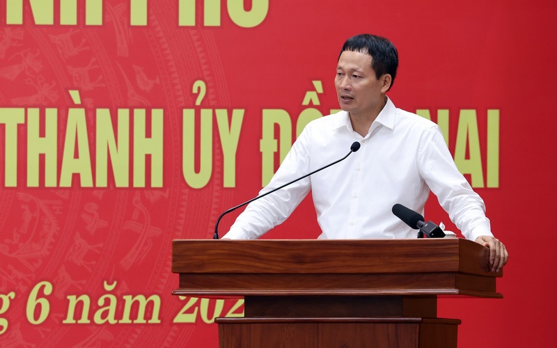 Bí thư Thành ủy Đồng Nai Vũ Hồng Văn phát biểu - Ảnh: VGP/Phương Nguyên