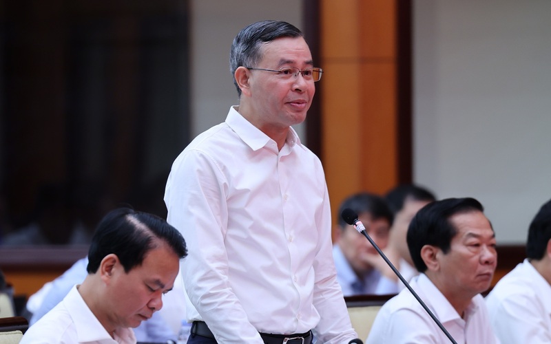 Bộ trưởng Bộ Tài chính Ngô Văn Tuấn phát biểu - Ảnh: VGP/Phương Nguyên