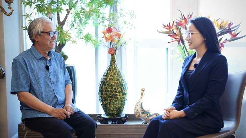 Đại sứ Phạm Quang Vinh - nguyên Thứ trưởng Bộ Ngoại giao, nguyên Trưởng SOM ASEAN trả lời phỏng vấn phóng viên Báo Công Thương - Ảnh: Thái Mạnh