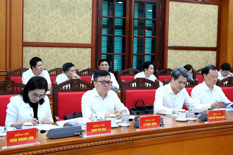 Các đại biểu tham dự cuộc làm việc. Ảnh: Đăng Khoa